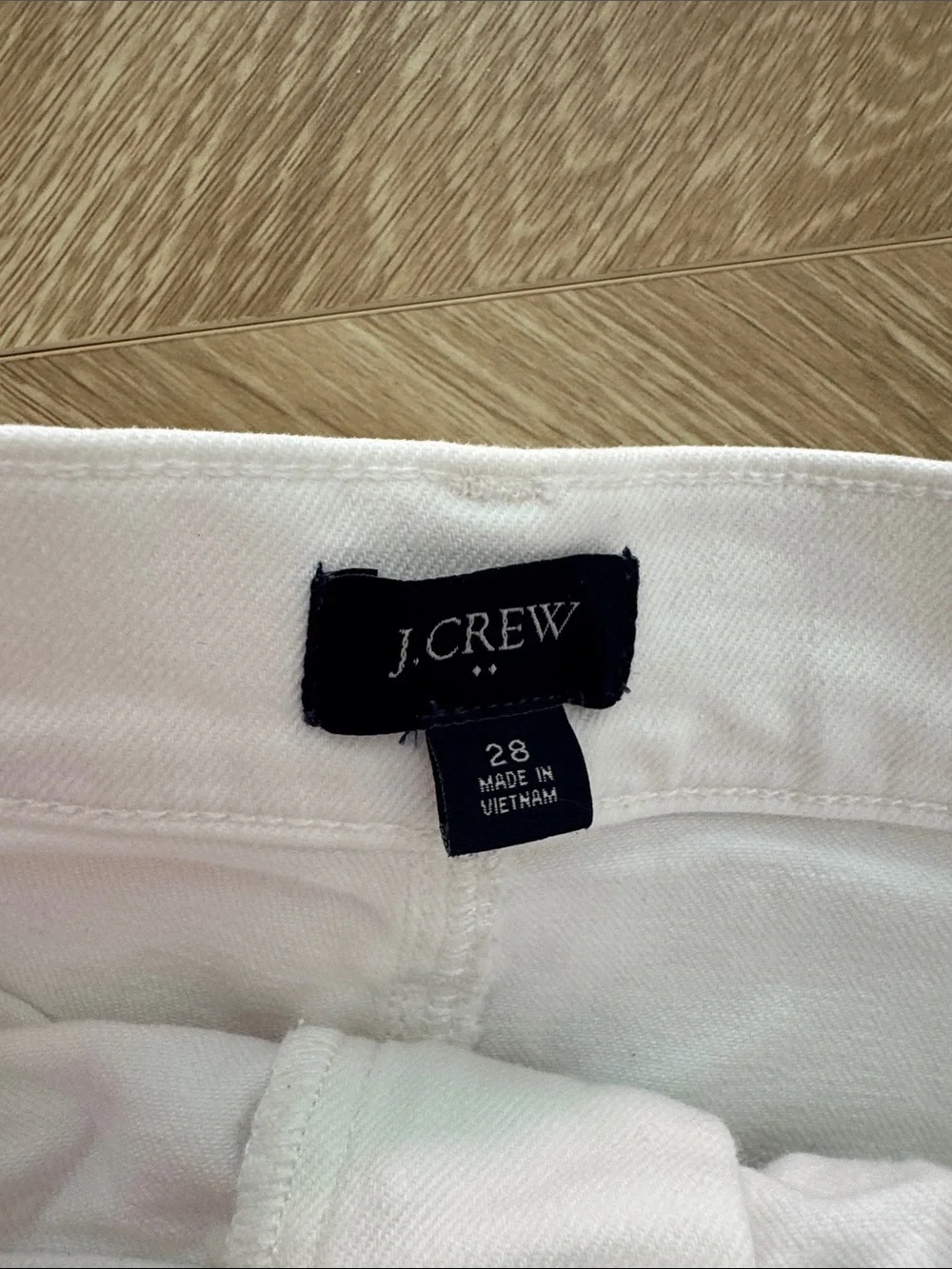 J Crew white denim shorts 28